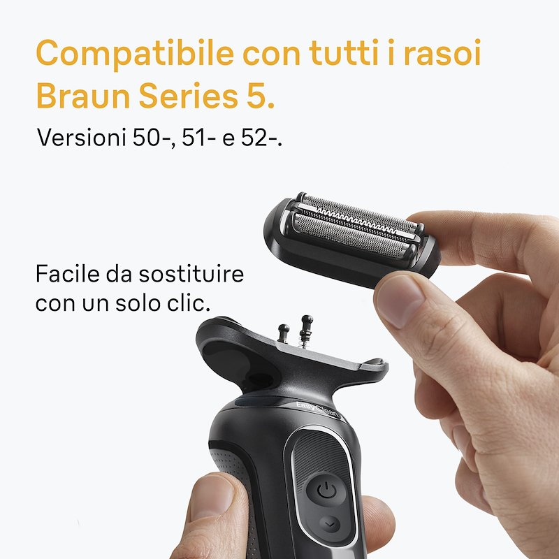 BRAUN Testina di Ricambio per rasoio elettrico MALHRREMKP 54B Black