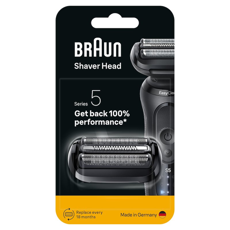 BRAUN Testina di Ricambio per rasoio elettrico MALHRREMKP 54B Black