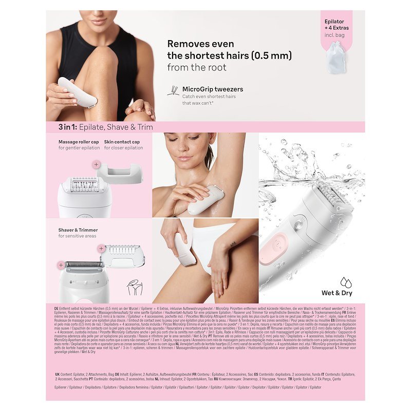 Braun Epilatore wet & dry Silk·épil 5 Se 5-041 Rosa Flamingo