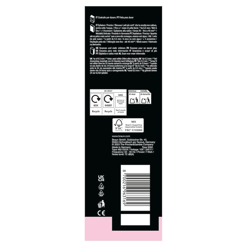 Braun Epilatore wet & dry Silk·épil 5 Se 5-041 Rosa Flamingo