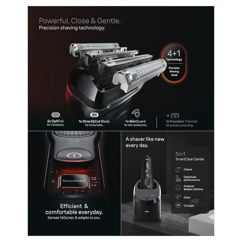 Braun Rasoio Elettrico Series 9 9150cc Sport