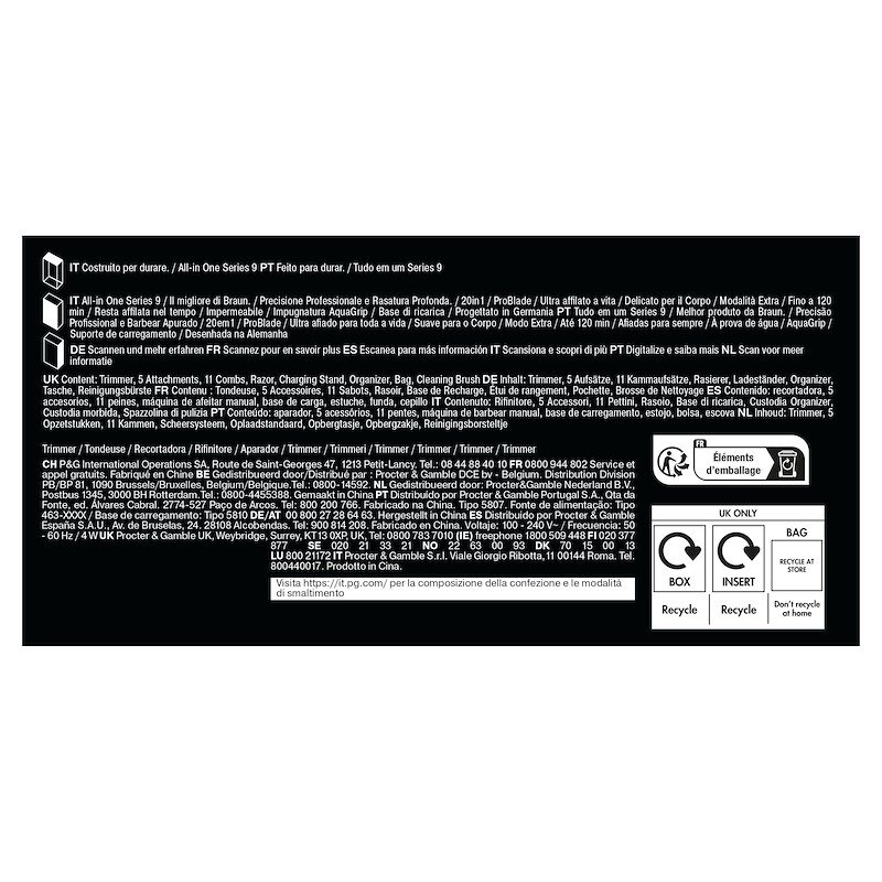 Braun Rifinitore All-in-One Series 9 Aio 9540