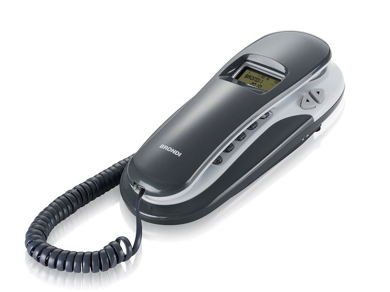 Brondi Telefono fisso Kenoby Cid grigio-bianco