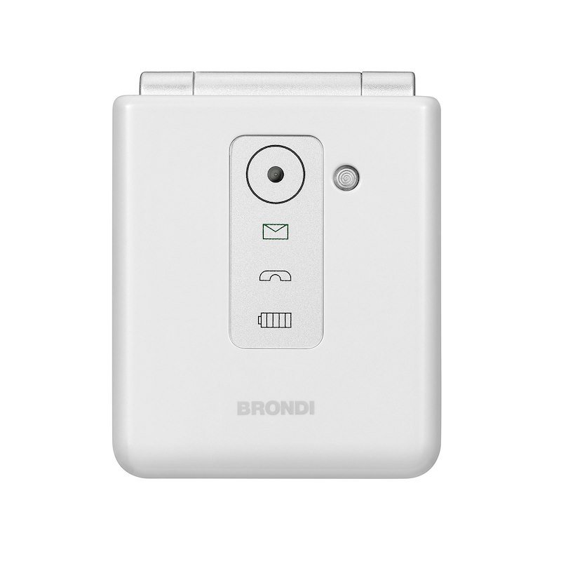 Brondi Cellulare Senior FLIPPER White Metal