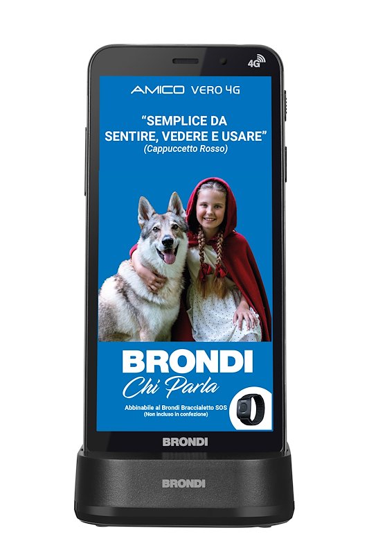 Brondi Cellulare Amico Vero 4g+ Nero