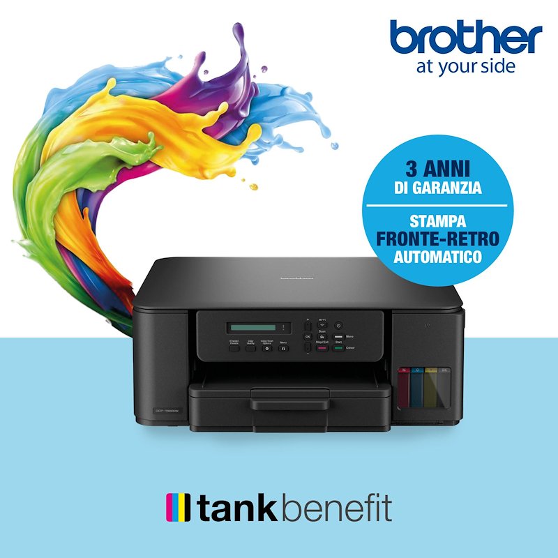 Brother Stampante 3in1 inkjet Dcpt580dw Nero