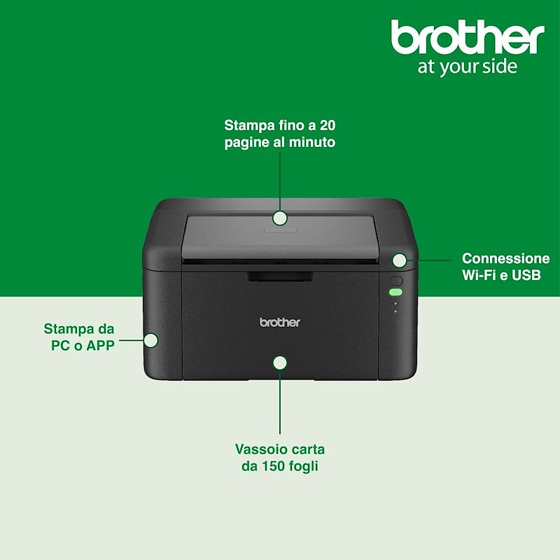 Brother stampante laser monocromatica Hll1240w Nero