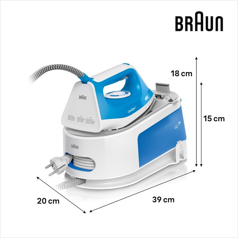 Braun Sistema stirante CareStyle 1 IS1012BL Bianco/Blu