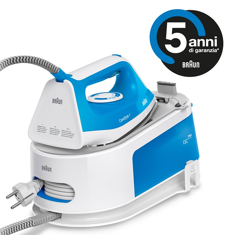 Braun Sistema stirante CareStyle 1 IS1012BL Bianco/Blu