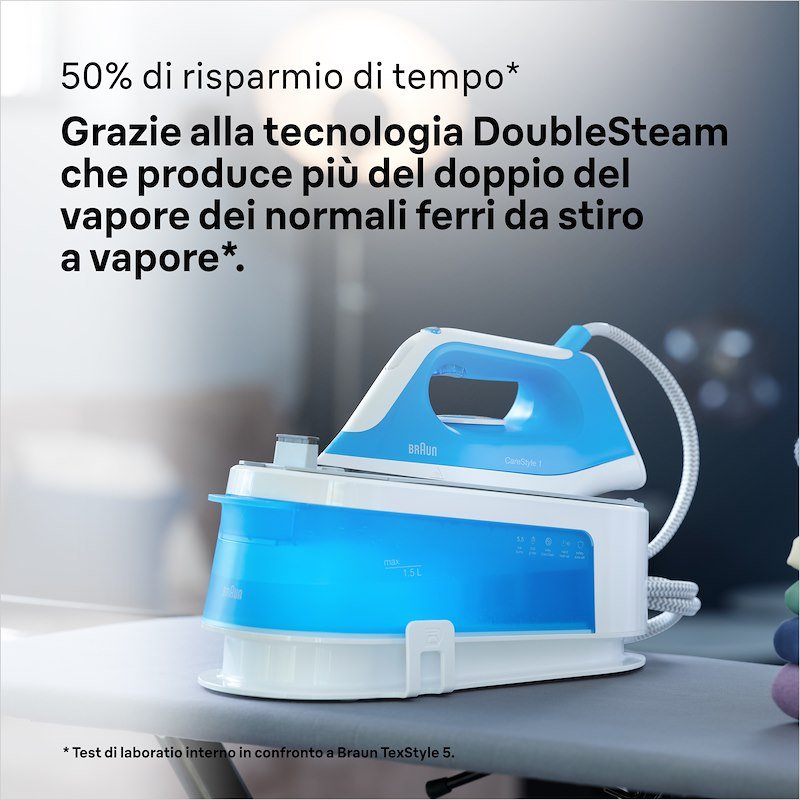 Braun Sistema stirante CareStyle 1 IS1012BL Bianco/Blu