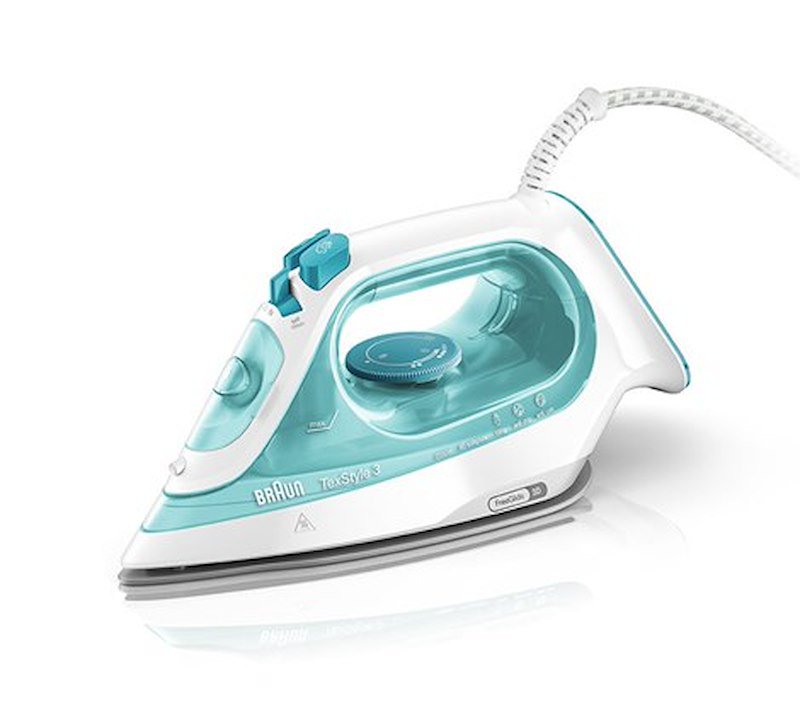 Braun Ferro da Stiro a Vapore TexStyle 3 Si3041gr Bianco-azzurro