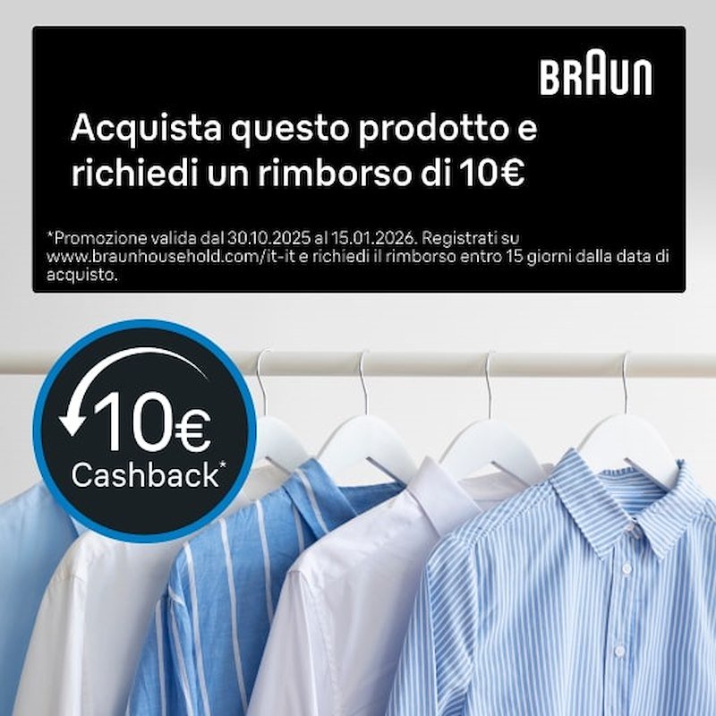 Braun Ferro da Stiro a Vapore TexStyle 3 Si3041gr Bianco-azzurro