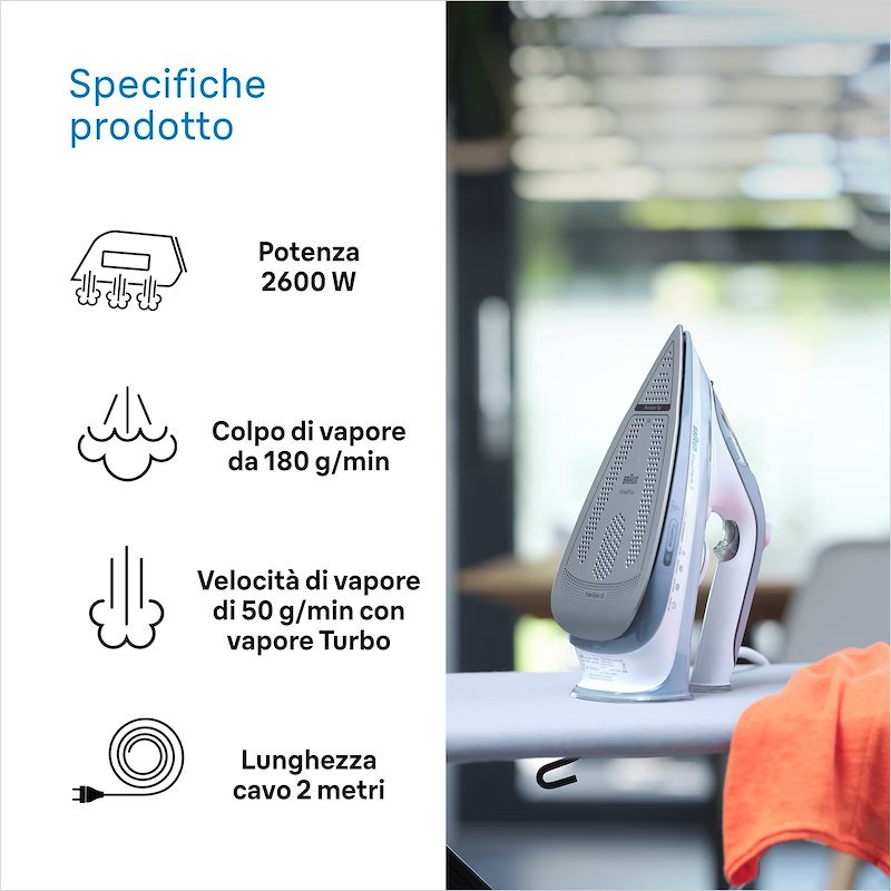 Braun Ferro da stiro a vapore FreeStyle 5 SI5078GY Grigio