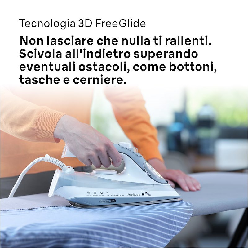 Braun Ferro da stiro a vapore FreeStyle 5 SI5078GY Grigio