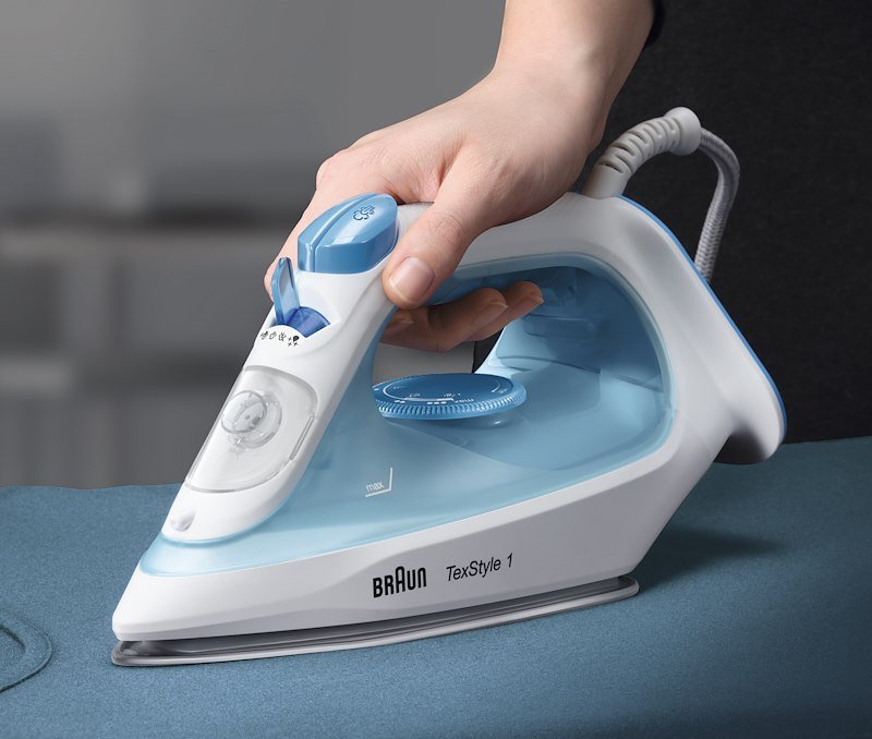 Braun Ferro da stiro a vapore TexStyle 1 SI1050BL Bianco Blu