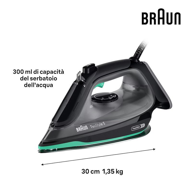 Braun Ferro da stiro a vapore TexStyle 5 Si5277gr verde