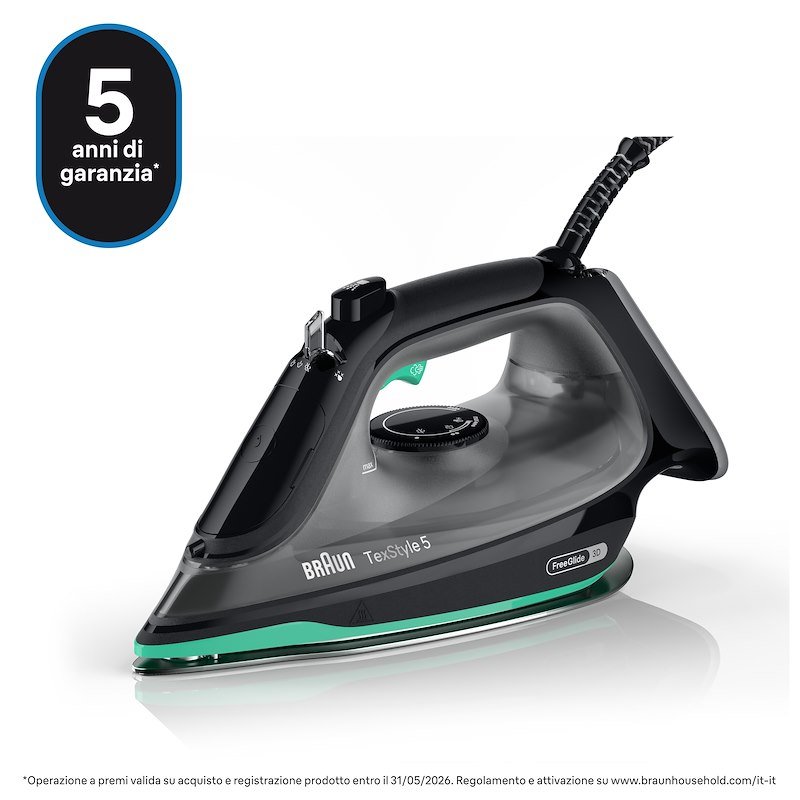 Braun Ferro da stiro a vapore TexStyle 5 Si5277gr verde