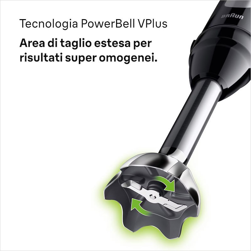 Braun Minipimer MultiQuick3 Mq30201mbk Nero
