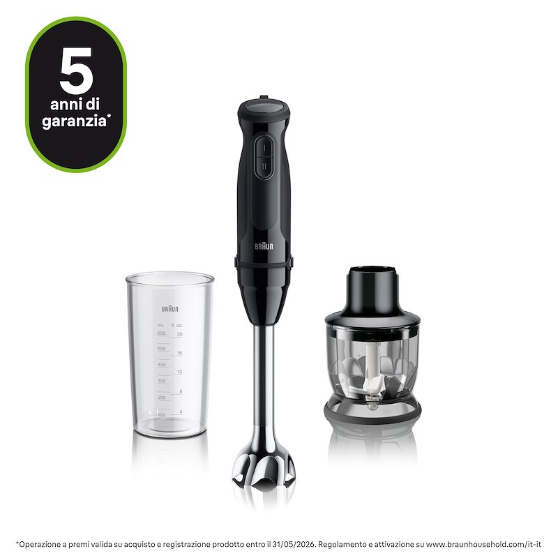 Braun Minipimer MultiQuick3 Mq30201mbk Nero