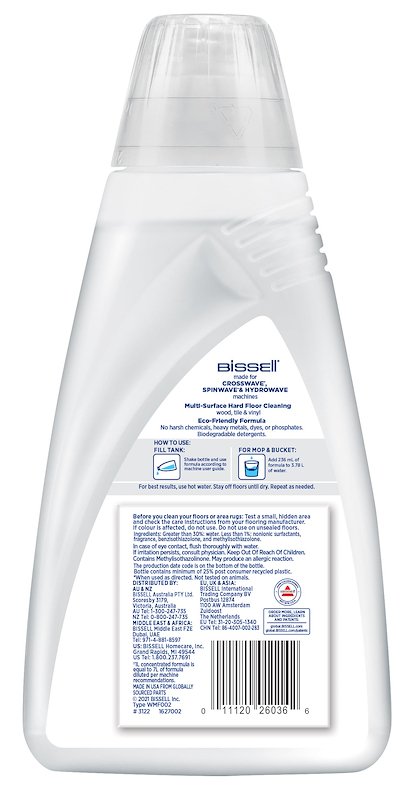 Bissell Natural Multi-Surface Pet Floor Cleaning Solution 2L 3122