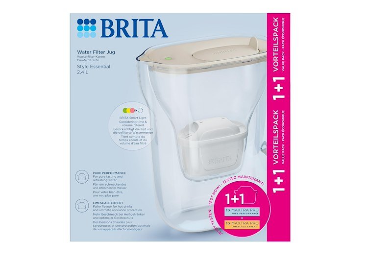 Brita Style Essential Sand 1filtro MAXTRA PRO Pure Performance +1 filtro MAXTRA PRO Limescale Expert