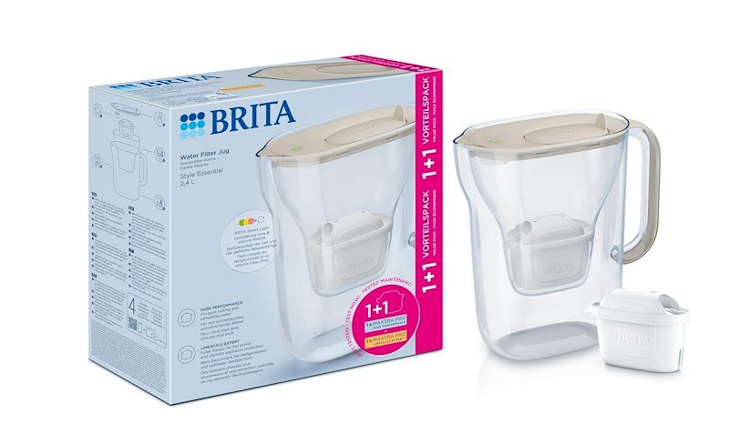Brita Style Essential Sand 1filtro MAXTRA PRO Pure Performance +1 filtro MAXTRA PRO Limescale Expert