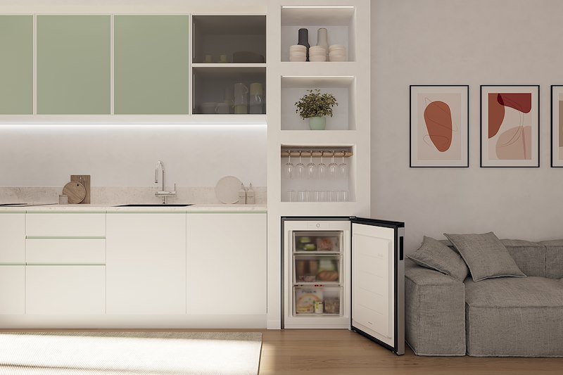 Candy Congelatore verticale CNUQ2L58EX Argento