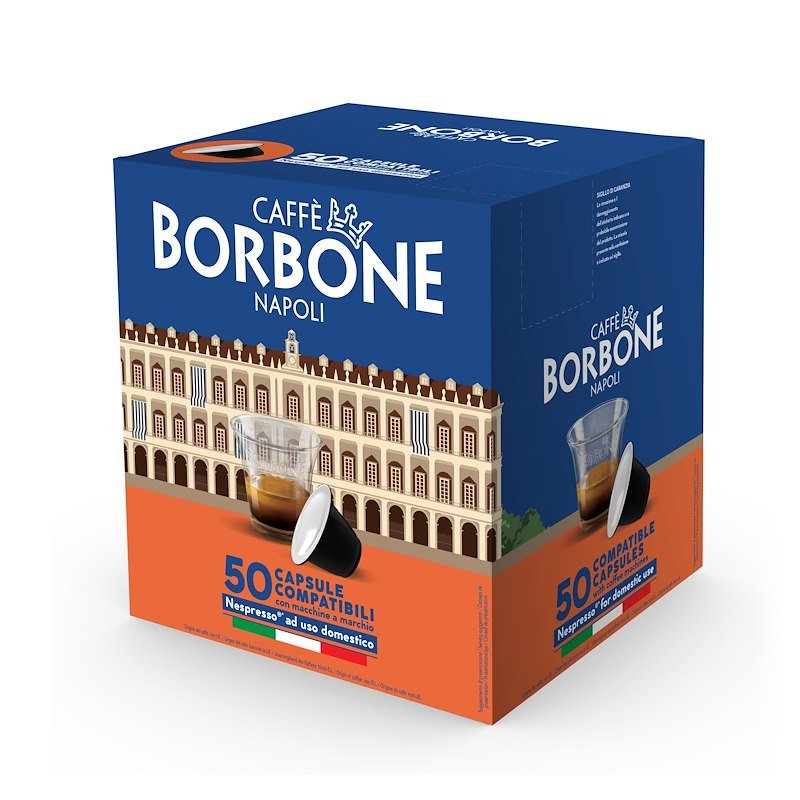Caffe' Borbone 50 Capsule Miscela Decisa Compatibile Nespresso