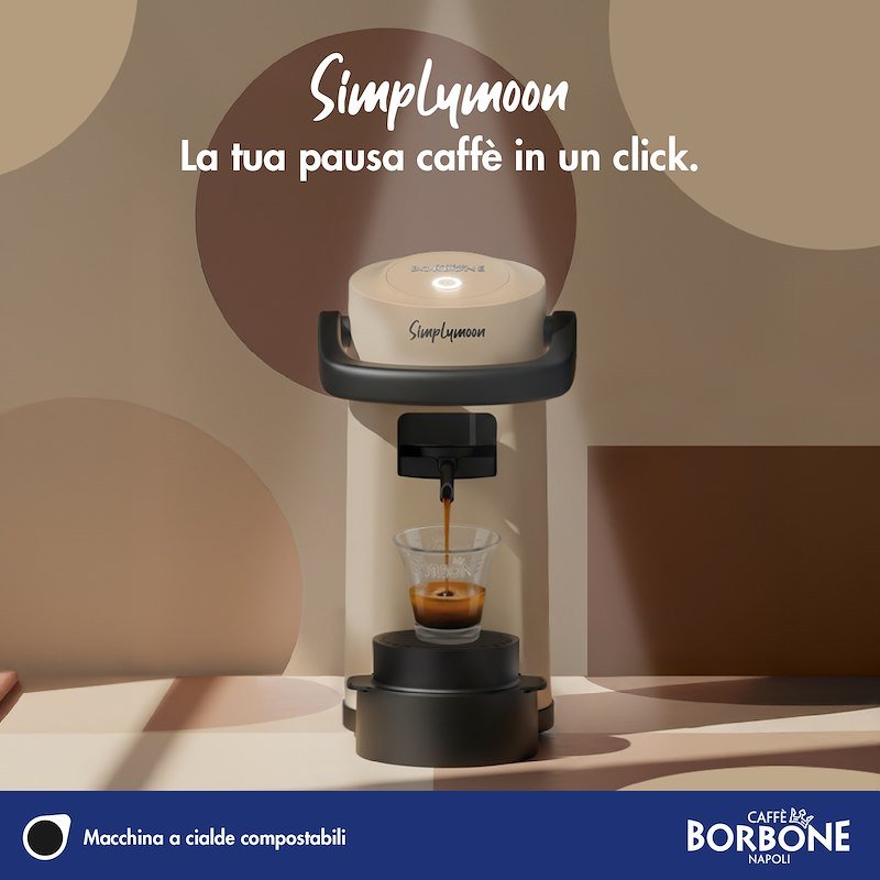 Caffe' Borbone   macchina da caffè a cialde Simplymoon Sabbia