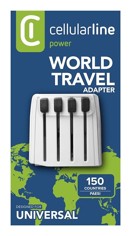 Cellularline Adattatore Universale World Travel Adapter Wta Bianco