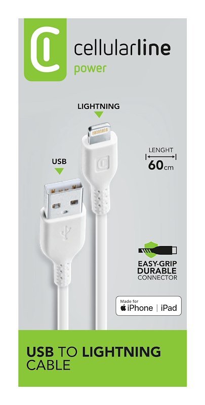 Cellularline Cavo USB / Lightning Usbdata06mfiiphw Bianco