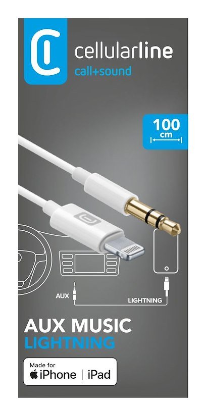 Cellularline Cavo Lightning / Jack 3,5 mm Auxmusicmfiw