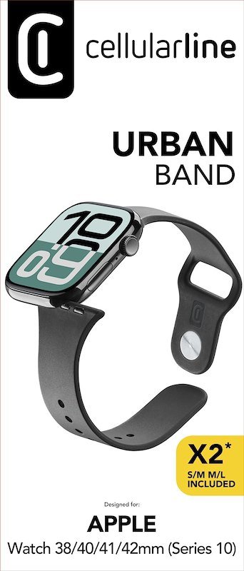 Cellularline - CINTURINO URBAN APPLE WATCH 38/40MM NERO