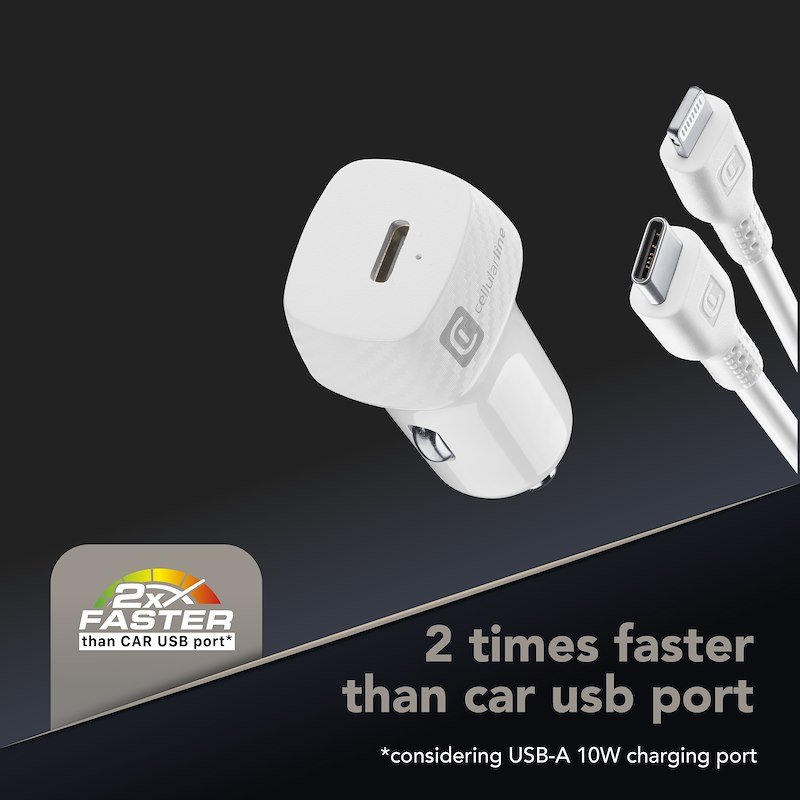 Cellularline USB-C CHARGER  KIT Cbriphkitc2lmfi20w Bianco
