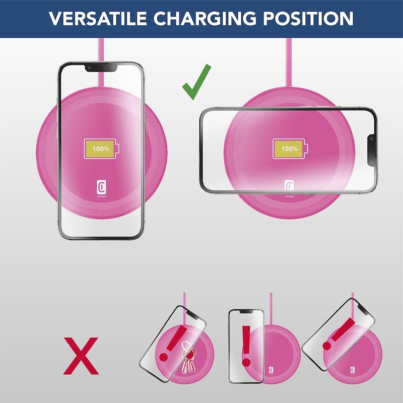 Cellularline Base di ricarica Wirelesscolor10wp Rosa