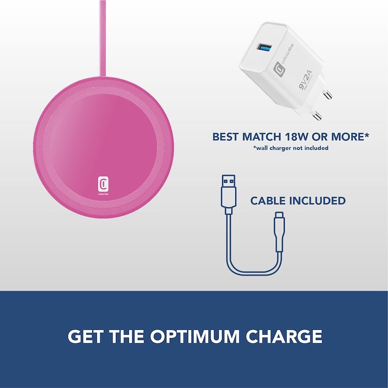 Cellularline Base di ricarica Wirelesscolor10wp Rosa