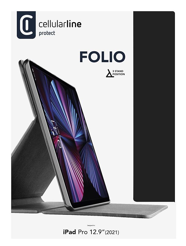 Cellularline Custodia per tablet iPad Pro 12.9" 2021 2022Nero