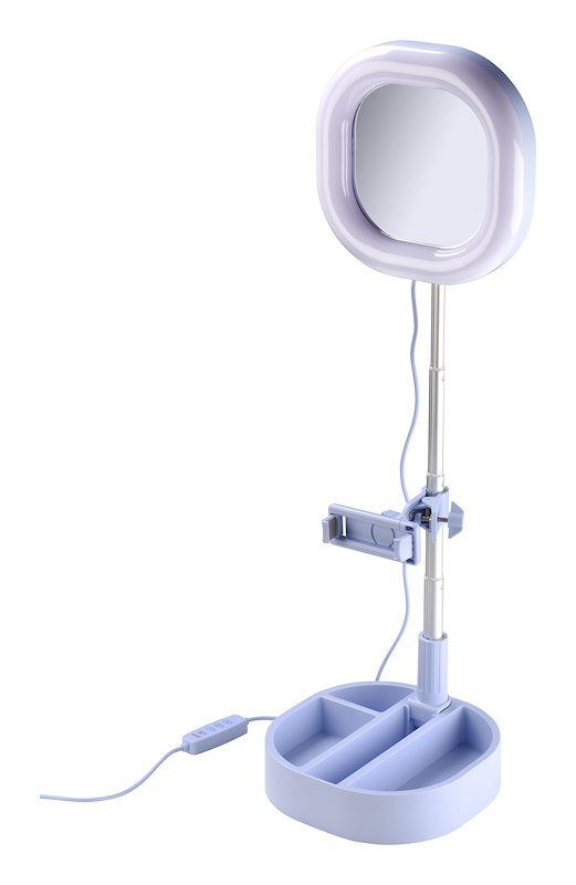 Cellularline Selfie Ring Mirror universale azzurro