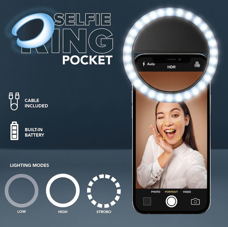 Cellularline Selfieringpocketk Nero