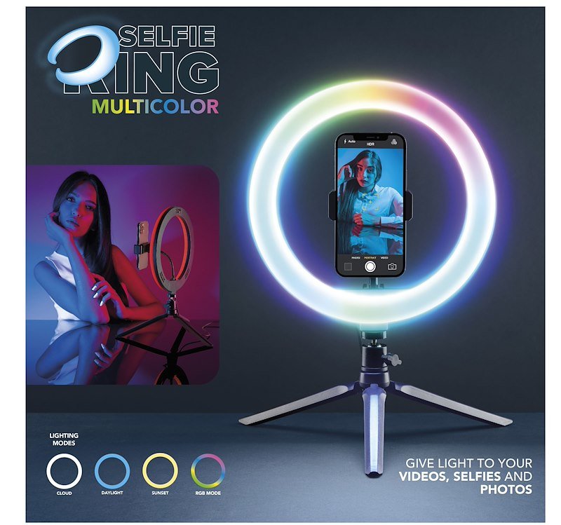 Cellularline Selfieringcolork Nero