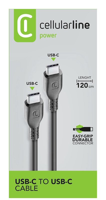 Cellularline Cavo Dati USB-C to USB-C Nero