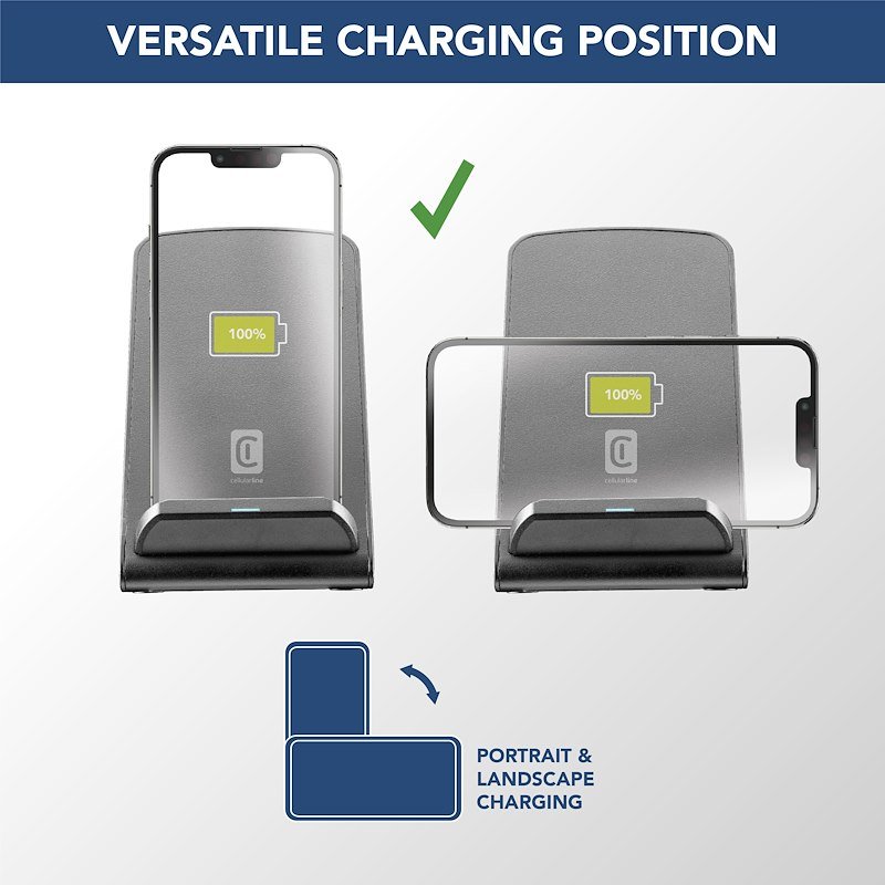 Cellularline Docking station Wirelesstand10wk Nero