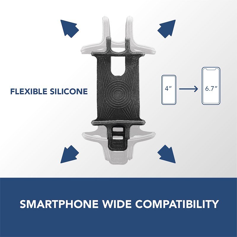 Cellularline Rider Power - Universal Supporto per manubrio con fascetta porta powerbank integrata - 6