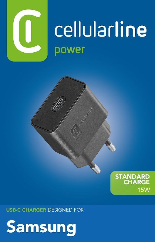 Cellularline USB-C Charger 15W Achsmusbc15wk Nero