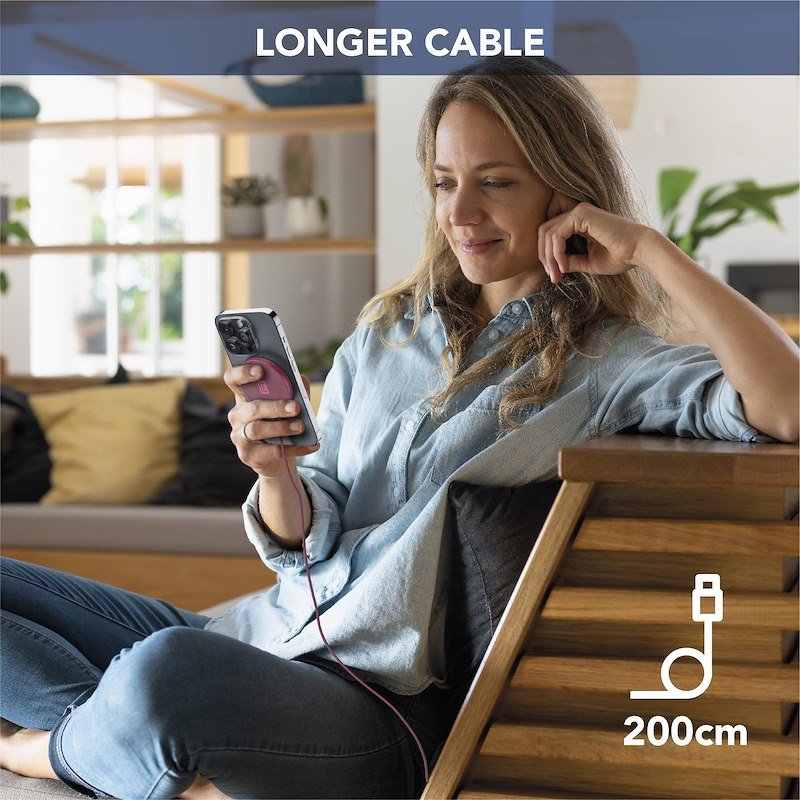 Cellularline MAG Wireless Charger MAGSFWIRELESSCOLR  rosso