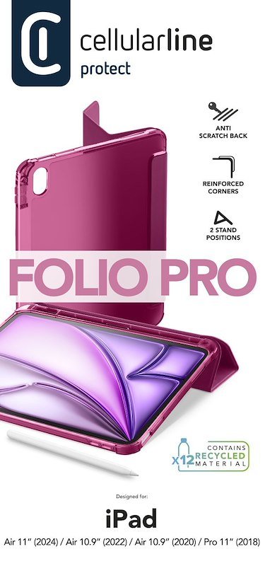 Cellularline Custodia iPad Air 10.9" 2022-2020 iPad Pro 11'' Rosa