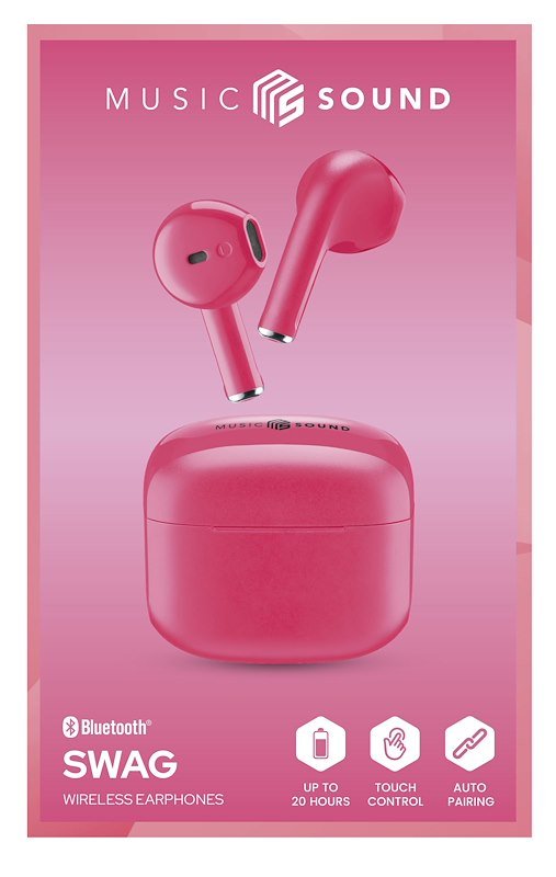 Music Sound Auricolari Wireless SWAG Rosa
