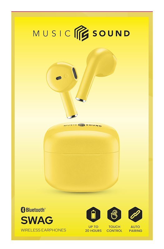 Music Sound Auricolari Wireless SWAG Giallo