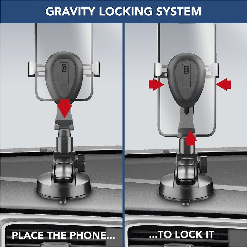 Cellularline Supporto Smartphone Auto Gravityholderwindk Nero