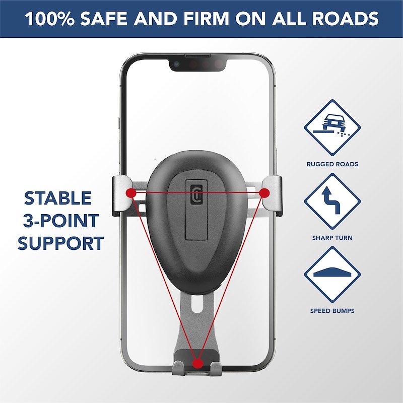 Cellularline Supporto Smartphone Auto Gravityholderwindk Nero